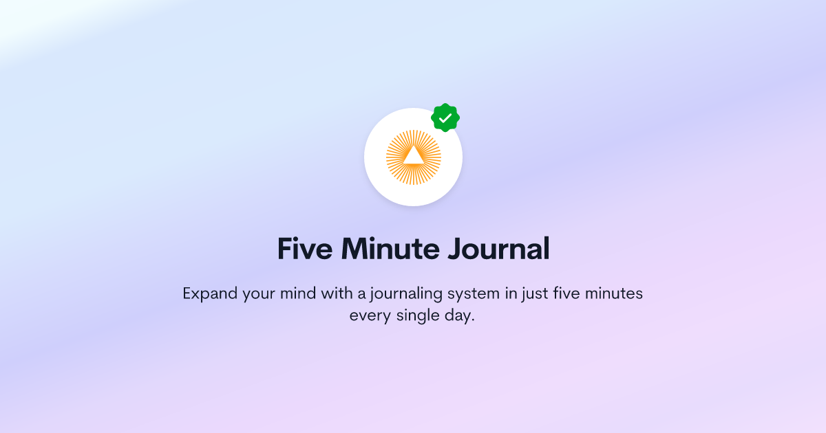 5 Minute Journal Review  Gratitude Journal & Productivity Planner
